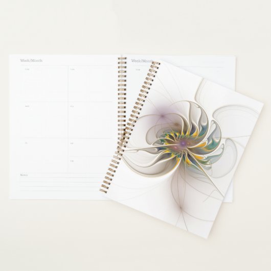 Ein buntes Fraktal-Ornament. Abstrakte Blume Planer (Anzeige)