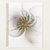 Ein buntes Fraktal-Ornament. Abstrakte Blume Planer (Vorderseite)