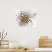 Ein buntes Fraktal-Ornament. Abstrakte Blume Poster (Küche)