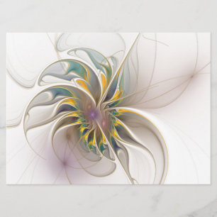 Ein buntes Fraktal-Ornament. Abstrakte Blume Programm