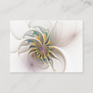 Ein buntes Fraktal-Ornament. Abstrakte Blume Rabattkarte