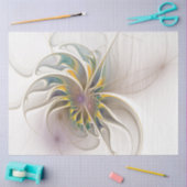 Ein buntes Fraktal-Ornament. Abstrakte Blume Seidenpapier (Basteln)