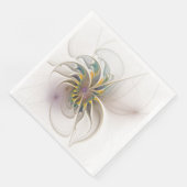 Ein buntes Fraktal-Ornament. Abstrakte Blume Serviette (Ecke)
