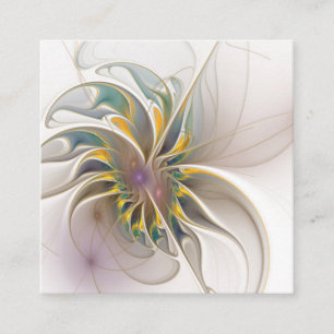 Ein buntes Fraktal-Ornament. Abstrakte Blume Terminkarte