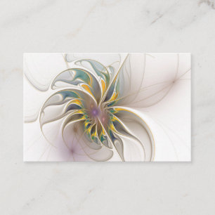 Ein buntes Fraktal-Ornament. Abstrakte Blume Treuekarte