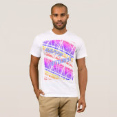 Ein buntes futuristisches Shirt mit anpassbarem Te (Vorne ganz)