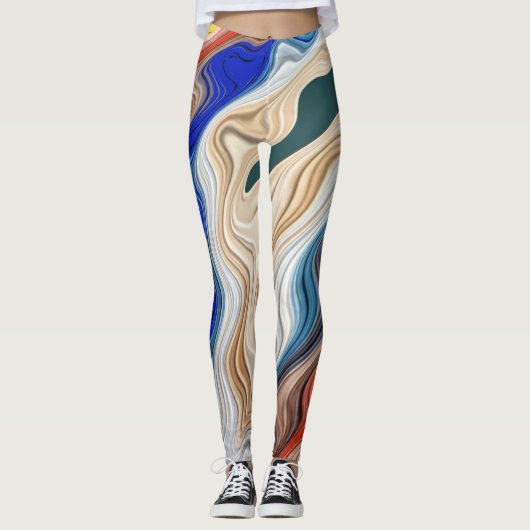 Ein buntes Groovitmuster "Ratti_Creative_Arts Leg Leggings (Vorderseite)