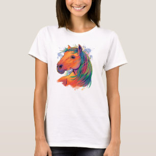 Ein buntes Pferd T-Shirt