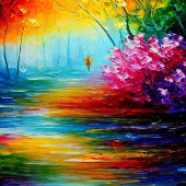 Ein buntes Reiseplakat Poster