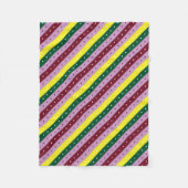 ein buntes Streifen mit Punkten Fleecedecke (Vorderseite)