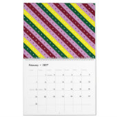 ein buntes Streifen mit Punkten Kalender (Feb 2027)
