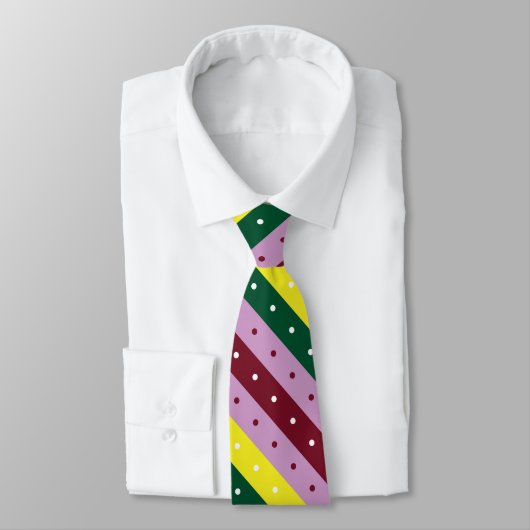 ein buntes Streifen mit Punkten Krawatte (Gebunden)