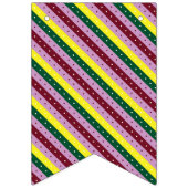 ein buntes Streifen mit Punkten Wimpelkette (Dritte Fahne)