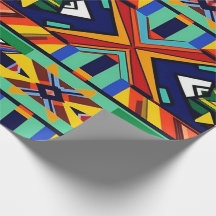 Ein buntes südafrikanisches Muster im Ndabele-Stil