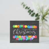 Ein buntes Weihnachtsfest Postkarte (Stehend Vorderseite)