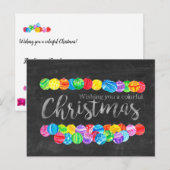 Ein buntes Weihnachtsfest Postkarte (Vorne/Hinten)