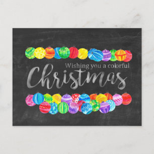Ein buntes Weihnachtsfest Postkarte