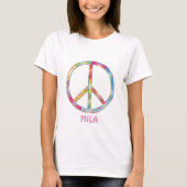 Ein buntes Zeichen des Friedens T-Shirt (Vorderseite)