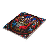 Ein Buntglasbild des letzten Abendessens Fliese (Seite)