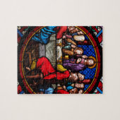 Ein Buntglasbild des letzten Abendessens Puzzle (Horizontal)