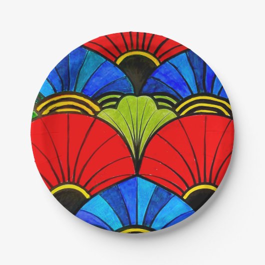 Ein Burst von Tellern für Farbpapiere Pappteller (Vorderseite)