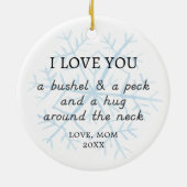 Ein Bushel und ein Personalisierter Peck aus der M Keramik Ornament (Hinten)