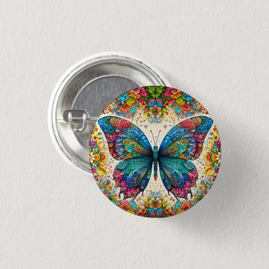 Ein Butterfly-Kantenballett Button (Vorne & Hinten)