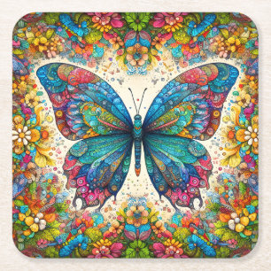 Ein Butterfly-Kantenballett Rechteckiger Pappuntersetzer