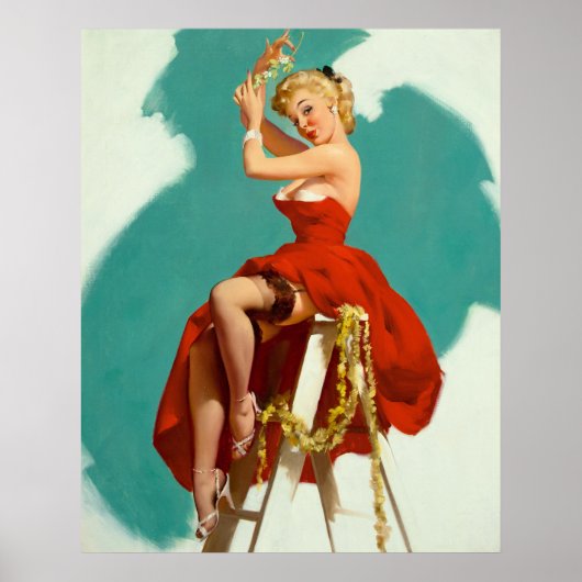 Ein Button für die Job Girl Art Poster (Vorne)