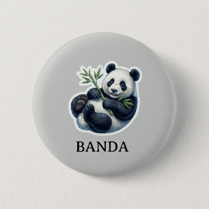 Ein Button mit einer süßen und spielerischen Illus