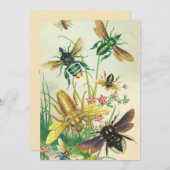 Ein Buzz der Bienen-Party Einladung (Vorne/Hinten)