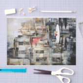 Ein Café in der Stadt Seidenpapier (Handwerk)