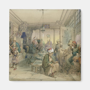 Ein Café, Konstantinopel, 1854 (Stift u. Tinte u. Magnet