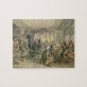Ein Café, Konstantinopel, 1854 (Stift u. Tinte u. Puzzle