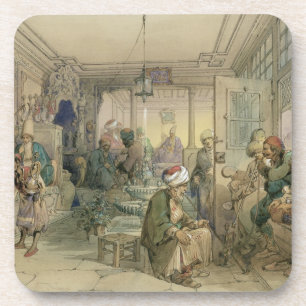Ein Café, Konstantinopel, 1854 (Stift u. Tinte u. Untersetzer