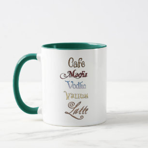 Ein Café Mocha Vodka Valium Latte Bitte Tasse