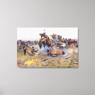 Ein Camp, in dem Koch-Probleme von Charles M. Russ Leinwanddruck