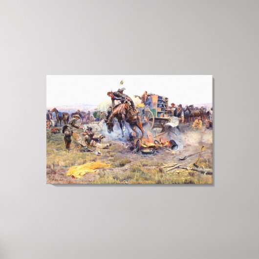 Ein Camp, in dem Koch-Probleme von Charles M. Russ Leinwanddruck (Vorderseite)