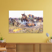 Ein Camp, in dem Koch-Probleme von Charles M. Russ Leinwanddruck (Insitu (Wohnzimmer))