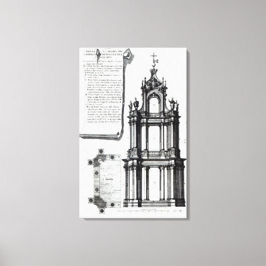 Ein Campanile für St. Peter, Rom Leinwanddruck (Vorderseite)
