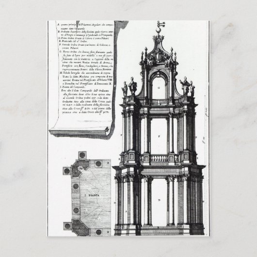 Ein Campanile für St. Peter, Rom Postkarte (Vorderseite)