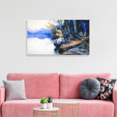 Ein Campingplatz am See von Charles M. Russell Leinwanddruck (Insitu (Wohnzimmer))