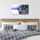 Ein Campingplatz am See von Charles M. Russell Leinwanddruck (Insitu (Schlafzimmer))