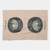 Ein Campingplatz in einem Personalisierten Camping Geschirrtuch (Horizontal)