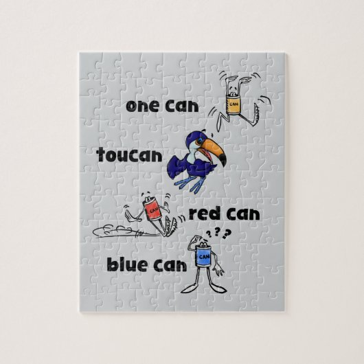 Ein Can Toucan Roter Can Blauer Can 110-Teile-Puzz Puzzle (Vertikal)