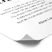 Ein Candle Elegantes Beerdigungsgedicht mit Namen Poster (Ecke)