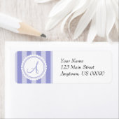Ein Candy Striper Monogram Address Labels (Lila) (Insitu)
