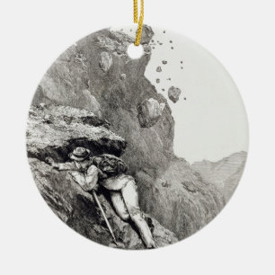 Ein Cannonade auf dem Matterhorn, 1862, 'vom Asc Keramik Ornament