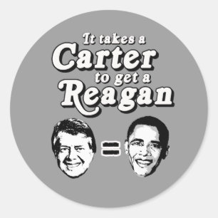 Ein Carter braucht einen Reagan Runder Aufkleber
