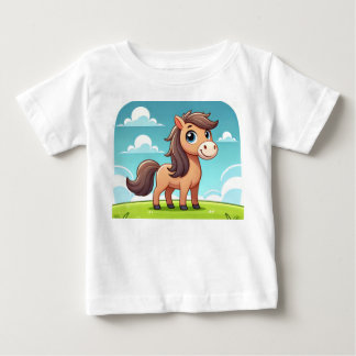 Ein Cartoon Baby Hourse Design Baby T Shirt. T-shirt